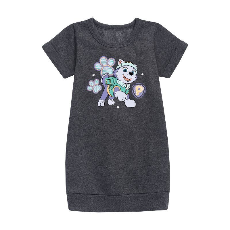 Girls' - Paw Patrol - Everest Sketch Graphic Short Sleeve Fleece Dress