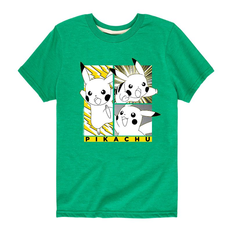 Boys' - Pokémon - Pikachu Manga Art Short Sleeve Graphic T-Shirt
