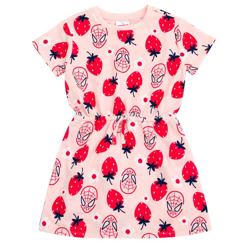 Marvel Spider-Man Girls French Terry Skater Dress Toddler to Big Kid