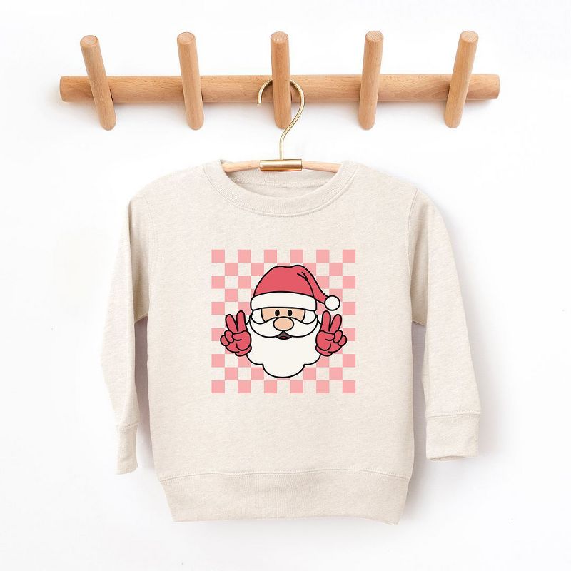 The Juniper Shop Checkered Santa Youth Ultra-Soft Graphic Sweatshirt