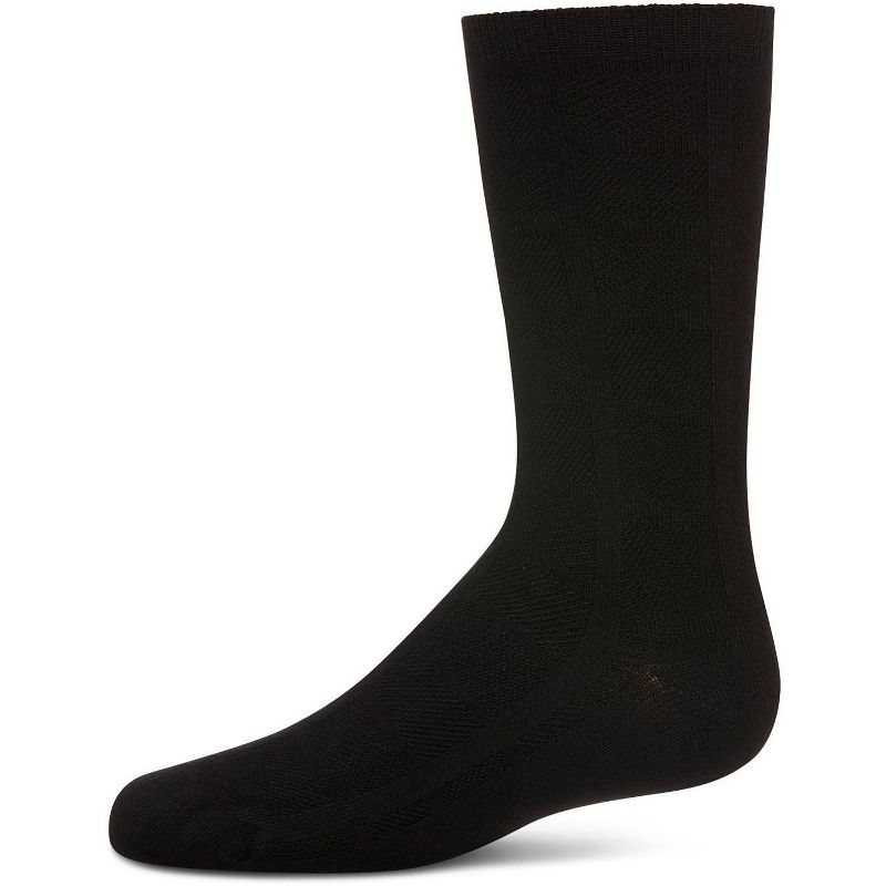 Memoi Solid Bamboo Blend Boy's Crew Socks