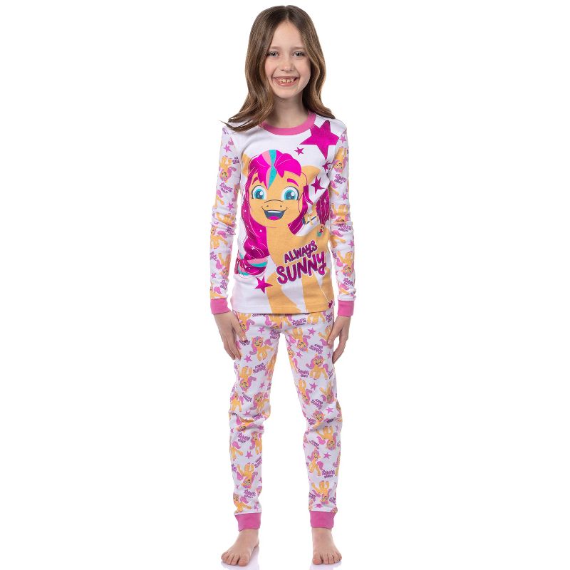 My Little Pony: A New Generation Girls' Sunny Starscout Sleep Pajama Set White