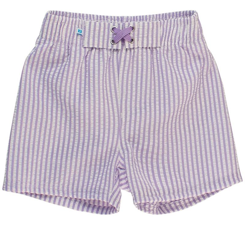 RuggedButts Boys UPF50+ Seersucker Swim Trunks