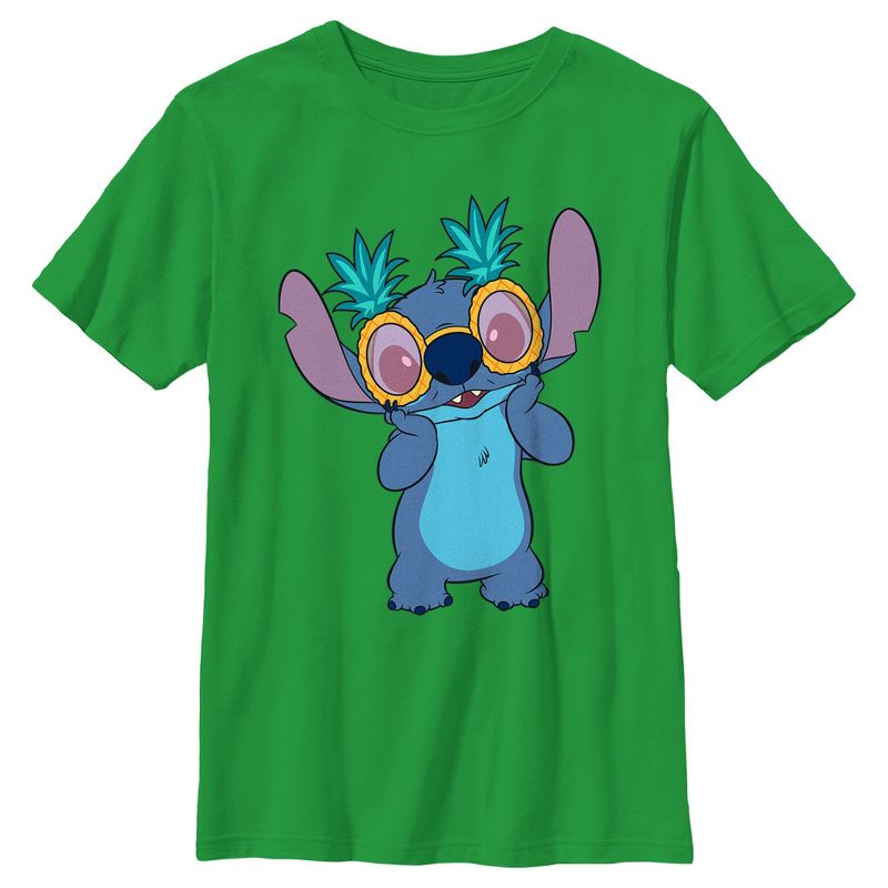 Boy's Lilo & Stitch Pineapple Glasses Stitch T-Shirt