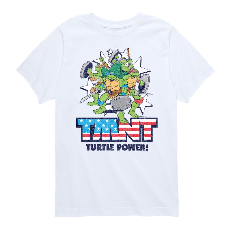 تي شيرت جرافيكي بأكمام قصيرة للأولاد من Teenage Mutant Ninja Turtles - Turtle Power Americana