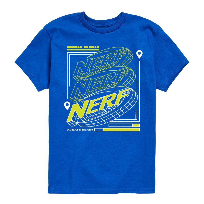 تي شيرت نيرف نيون غريد جرافيكي بأكمام قصيرة للأولاد - نيرف