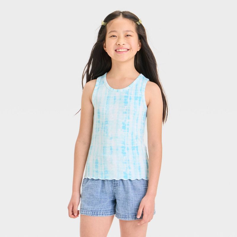 Girls' Ribbed Printed Tank Top - Cat & Jack™