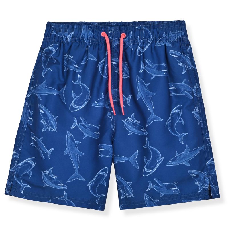 Blue Horizon Swimwear Boys Swim Trunks – Fun Printed Youth Quick Dry Kids Bathing Suit Shorts for Boys