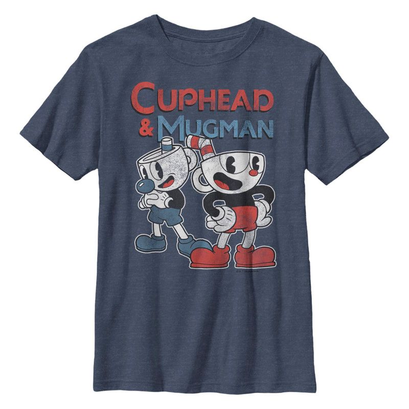Boy's Cuphead Red and Blue Best Friends T-Shirt