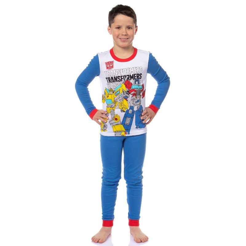 Boy's Sleepwear Classic Cartoon Character Tight Fit Long Sleeve Sleep Pajama Set