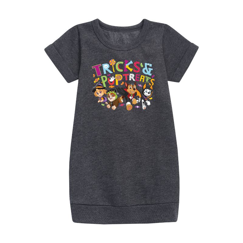 Girls' - Paw Patrol - Tricks and Pup Treats Graphic Short Sleeve Fleece Dress