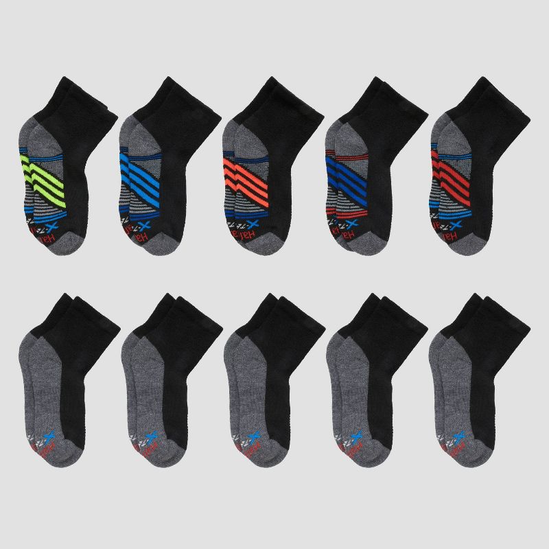Hanes Boys' 10pk Premium Ankle Socks