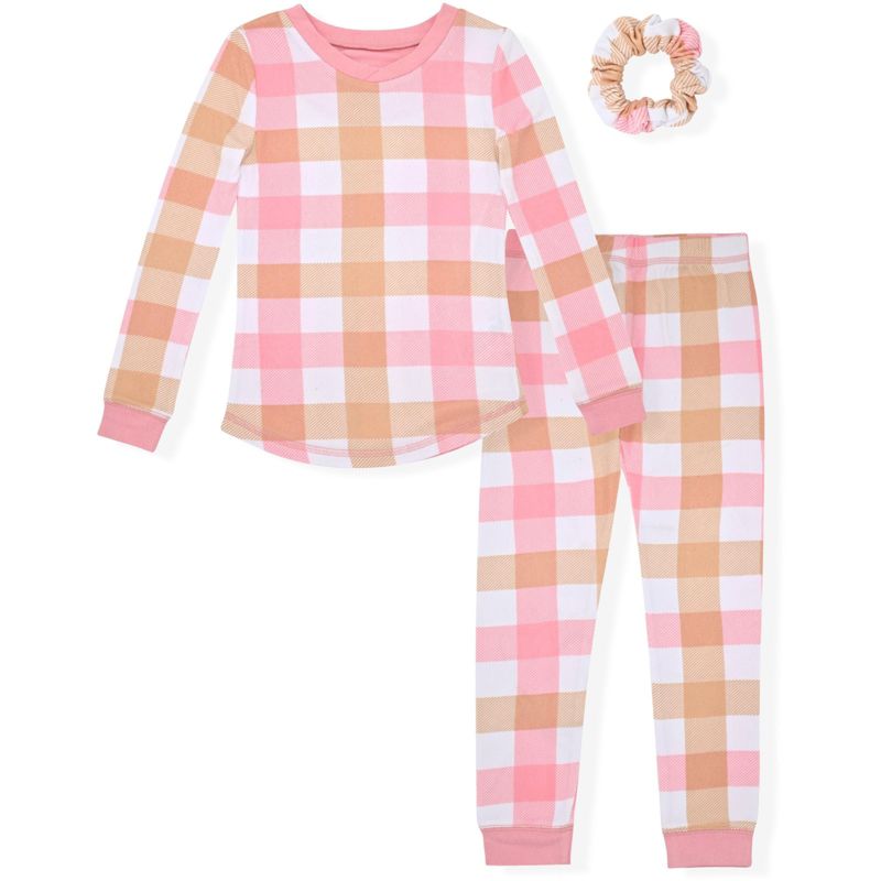 Sleep On It Girls 2-Piece Super Soft Jersey Long Sleeve Snug-Fit Pajama Set - Toddler Pajamas to Girls Pajama Sets