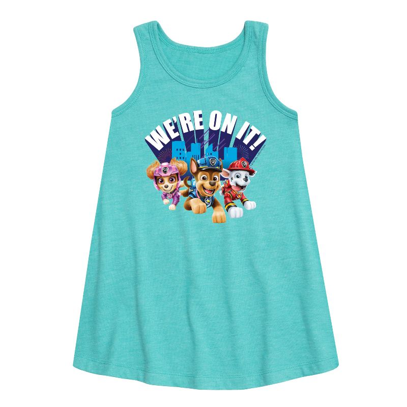 Girls' - Paw Patrol - Were On It Graphic Sleeveless Aline Dress