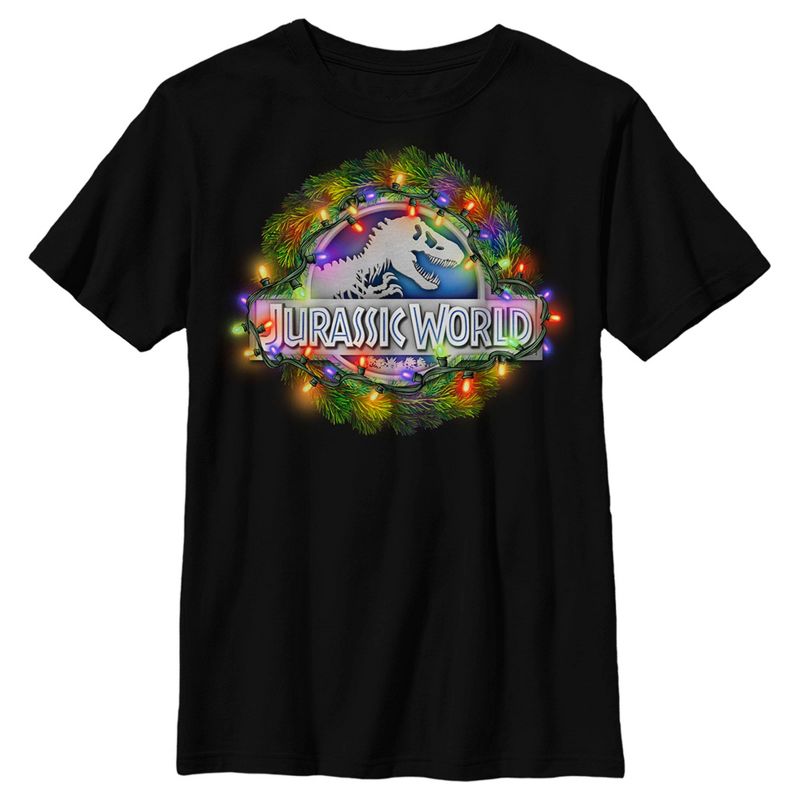 إكليل عيد الميلاد بشعار تي ريكس من عالم جوراسيك للأولاد على شكل هاسكي