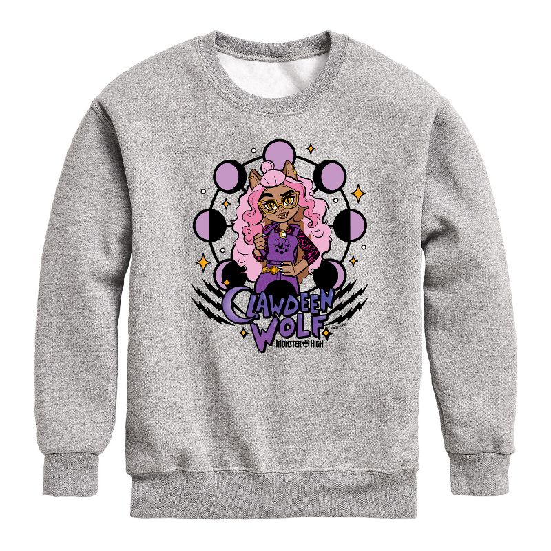 للأولاد - Monster High - سويت شيرت صوف بأكمام طويلة برسومات Clawdeen Wolf