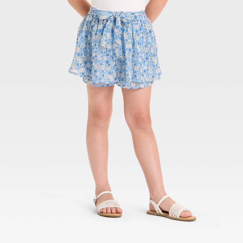 Girls' Floral Chiffon Skort - Cat & Jack™