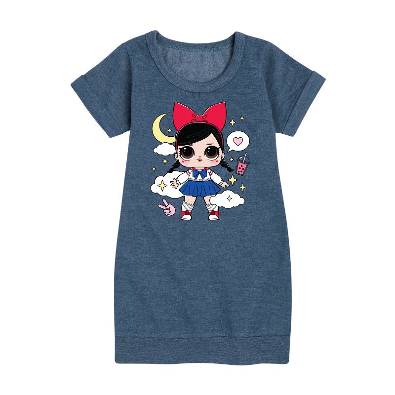 Girls' - LOL Surprise! - Fanime Kawaii Graphic Short Sleeve Fleece Dress