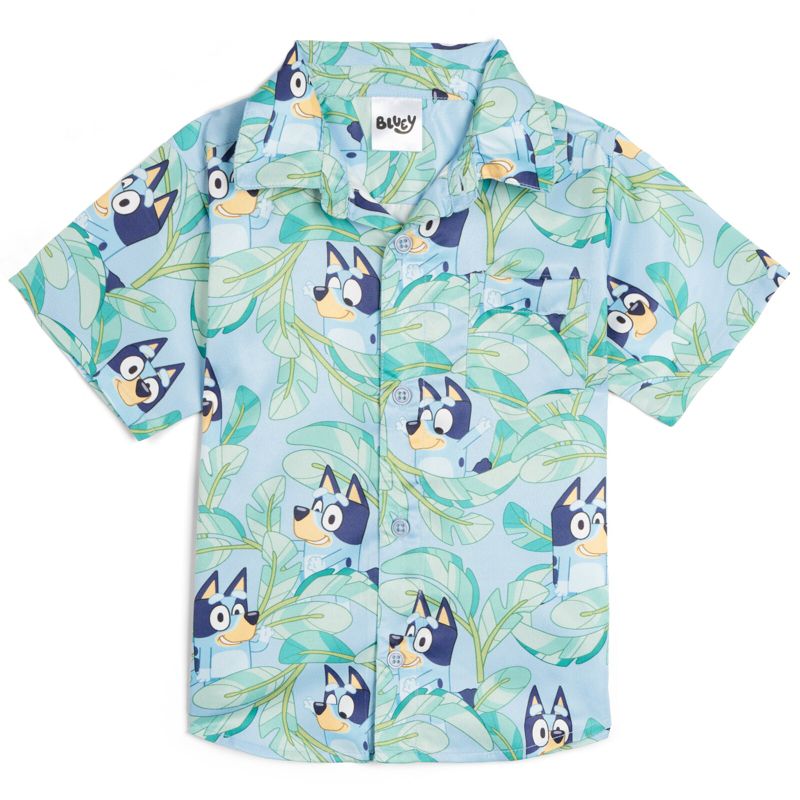 Bluey Hawaiian Button Down Dress Shirt Toddler