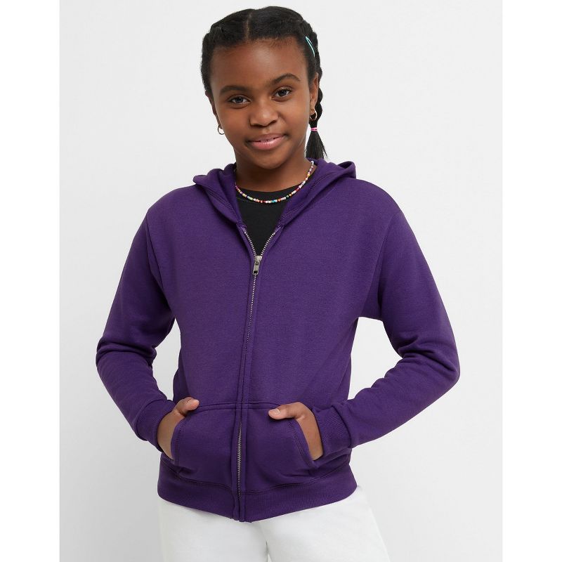 Hanes EcoSmart Girls' Full-Zip Hoodie