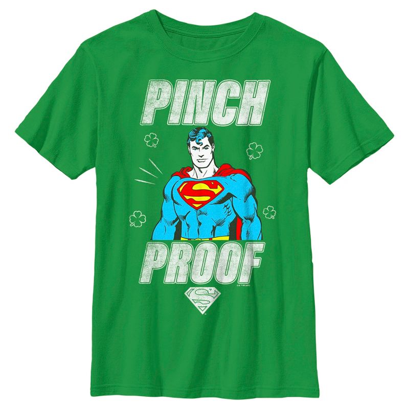 Boy's Superman St. Patrick's Day Pinch Proof Man of Steel T-Shirt