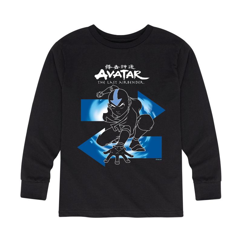 Boys' - Avatar: The Last Airbender - Aang Arrows Long Sleeve Graphic T-Shirt