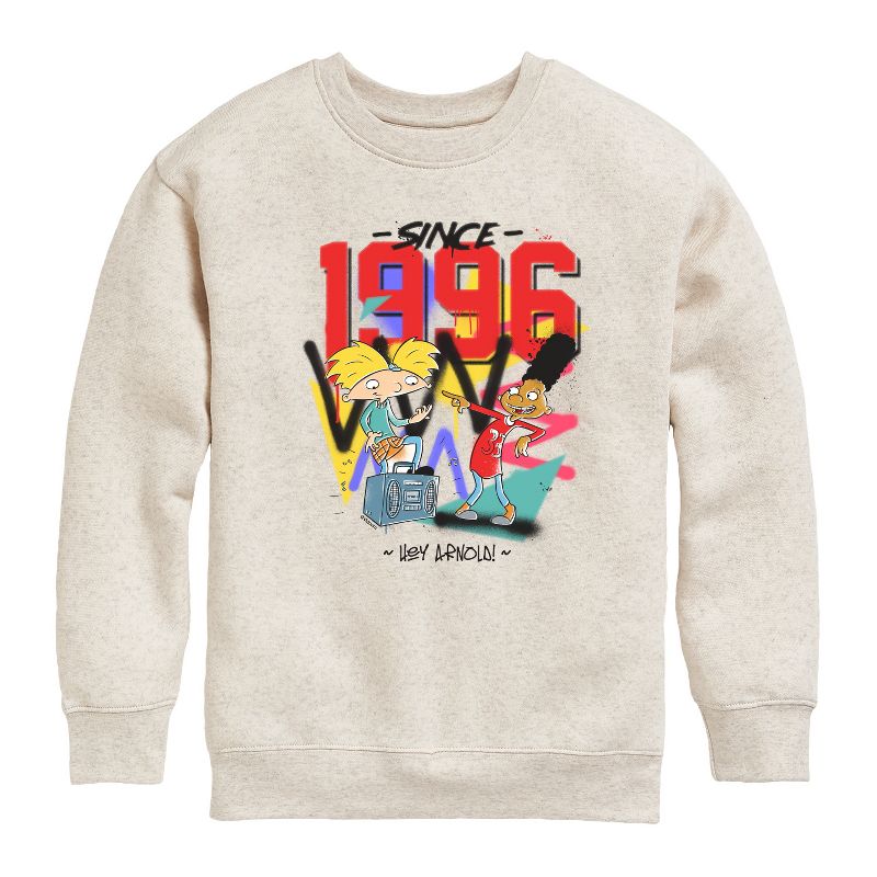 Boys' - Hey Arnold! - Since 96 Graphic Long Sleeve Fleece Sweatshirt