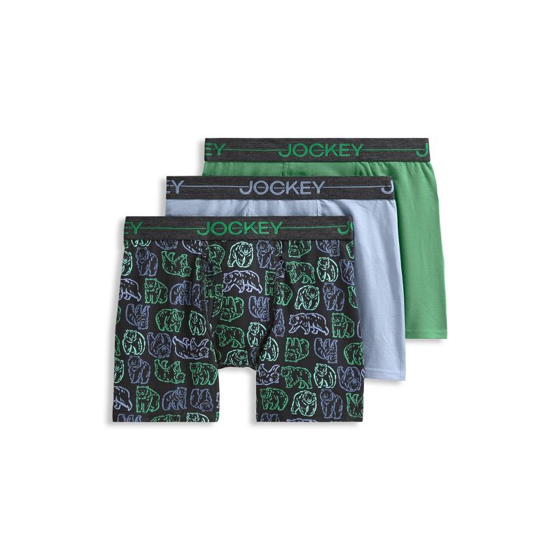 Jockey Boys' Cotton Stretch Boxer Brief - 3 Pack