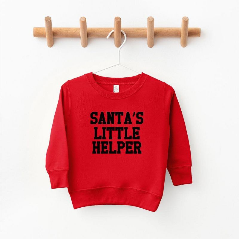 سويت شيرت جرافيكي ناعم للغاية للشباب من Juniper Shop بعنوان Santa's Little Helper Words