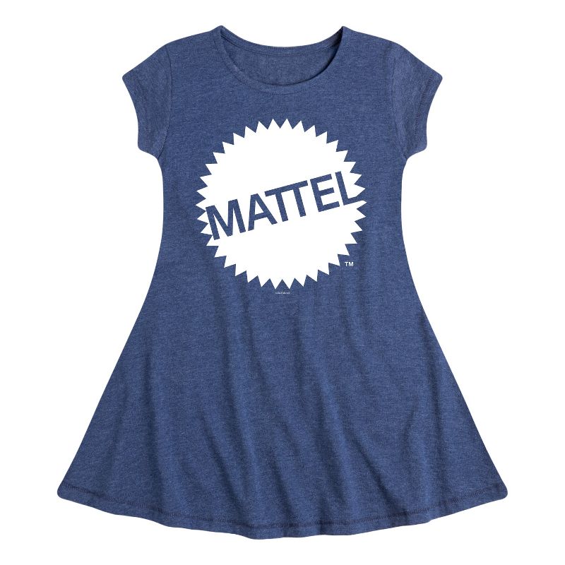 فستان بناتي - ماتيل - ماتيل أوريجينال لوجو فيت آند فلاير بأكمام قصيرة