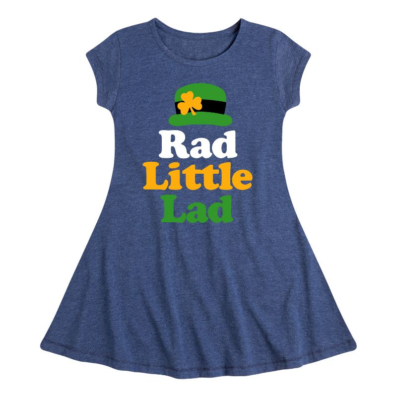 فستان بناتي - رسالة فورية - مناسب ليوم القديس باتريك، بتصميم أنيق وعصري، بأكمام قصيرة