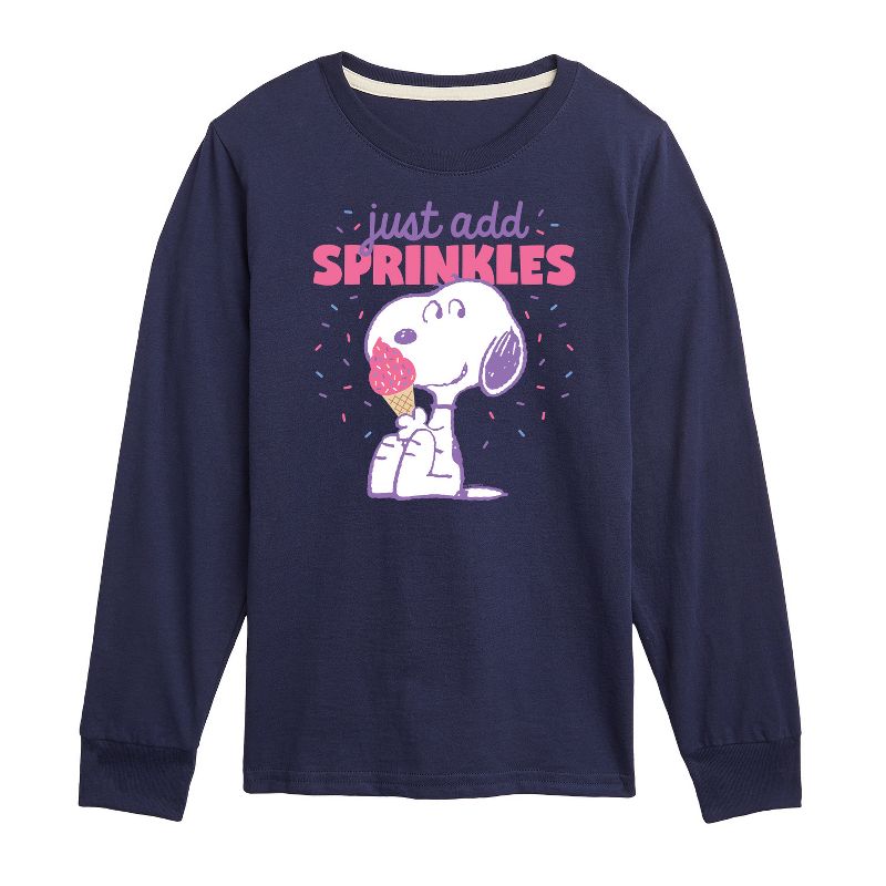 تي شيرت جرافيكي بأكمام طويلة مطبوع عليه "Peanuts" للأولاد - Just Add Sprinkles
