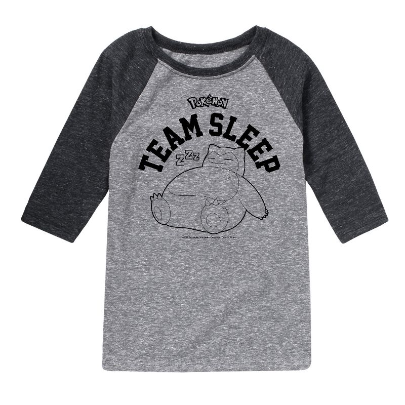 Boys' - Pokémon - Snorlax Team Sleep Raglan Graphic T-Shirt