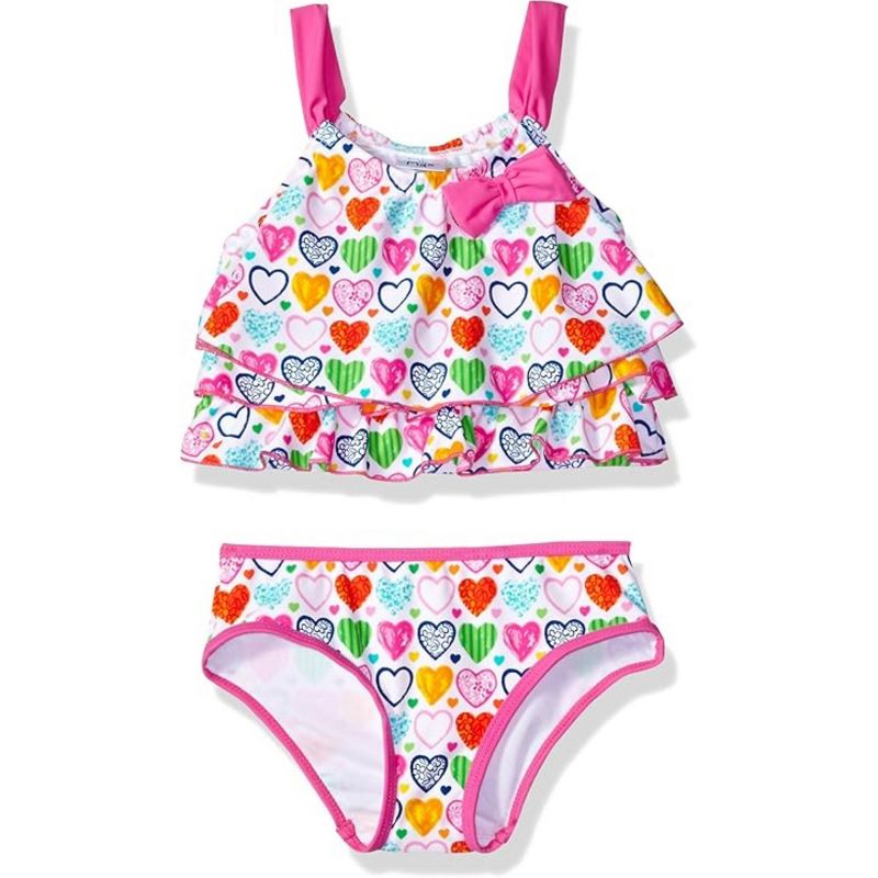 KIKO & MAX Infant/Toddler Girls' 2-Piece Ruffled Top Bikini Swimsuit Sets