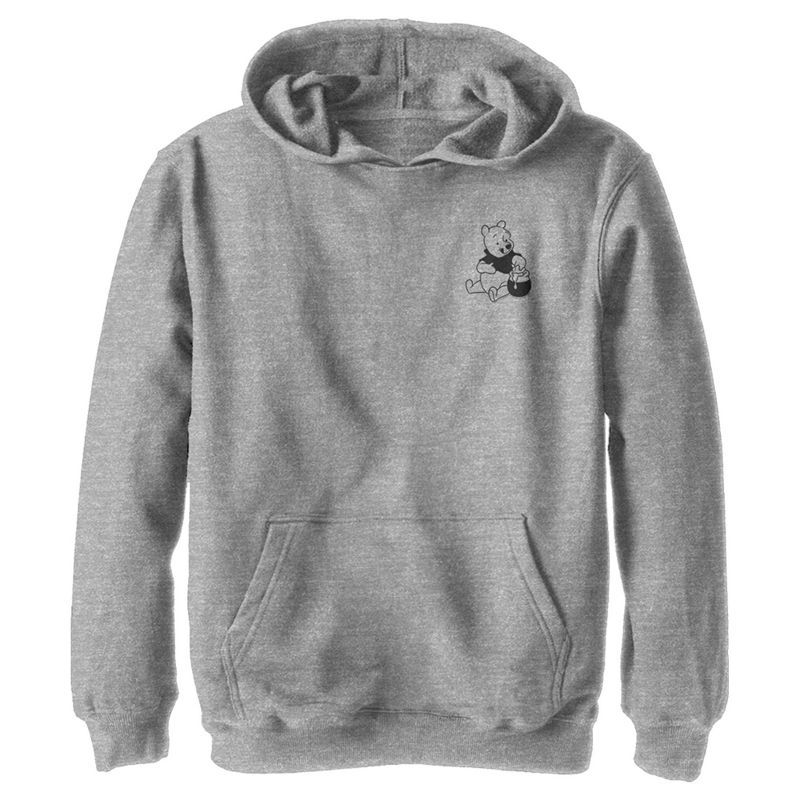Boy's Winnie the Pooh Bear Pocket Sketch Pull Over Hoodie