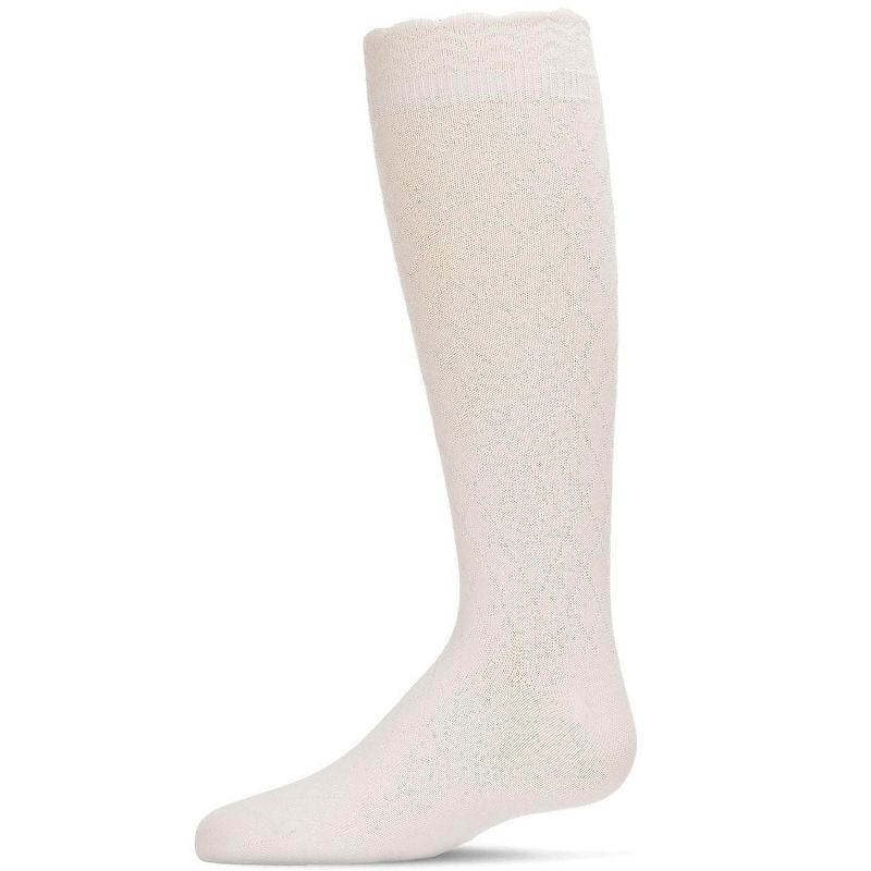 Memoi Double Diamond Cotton Blend Knee High Socks