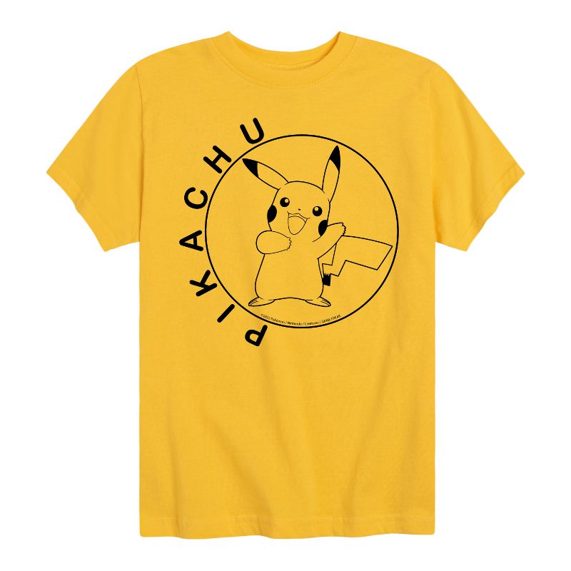 تي شيرت جرافيكي بأكمام قصيرة للأولاد - بوكيمون - هابي بيكاتشو