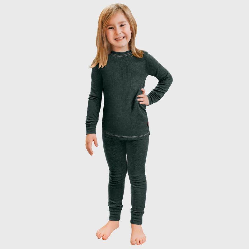 City Threads Girls USA-Made Soft & Cozy Thermal Long Johns 2-Piece Set - Warm Base Layer & Loungewear (Part 2)