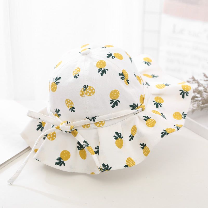MyKids-USA Baby Girl Floral Print Adjustable Design Sunshade Bucket Hats
