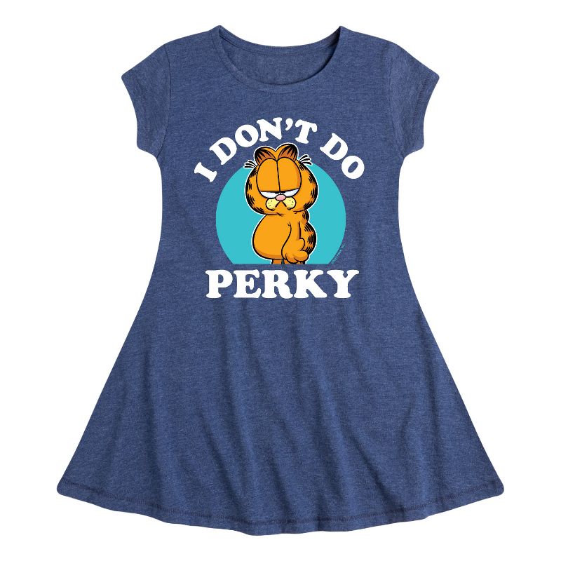 فستان غارفيلد - أنا لا أفعل بيركي فيت آند فلاير بأكمام قصيرة للبنات