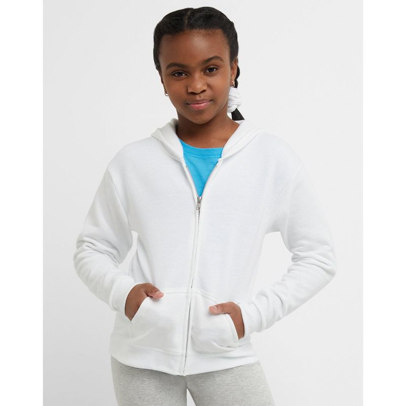 Hanes EcoSmart Girls' Full-Zip Hoodie