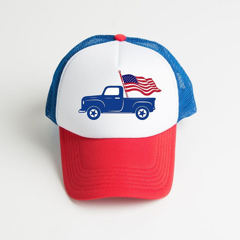 The Juniper Shop Truck With Flag Youth Foam Trucker Hat