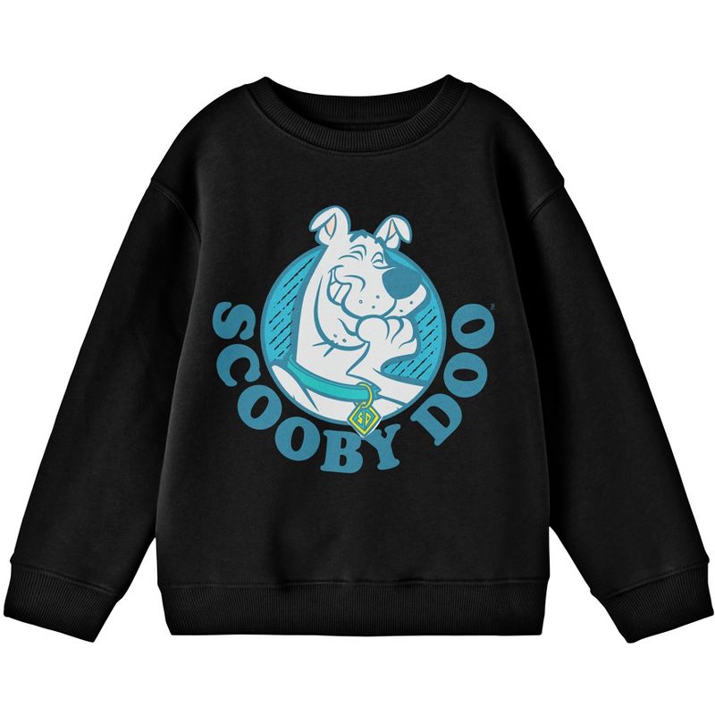 قميص سكوبي دو الضاحك للأولاد باللون الأسود بأكمام طويلة