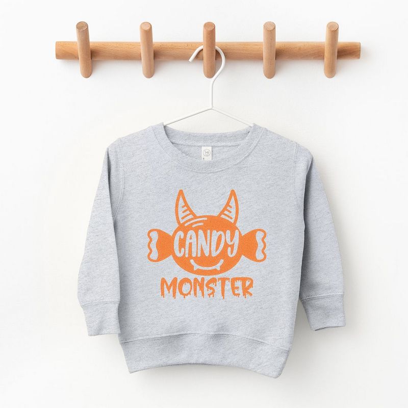 The Juniper Shop Candy Monster Horns Glitter Toddler Graphic Sweatshirt