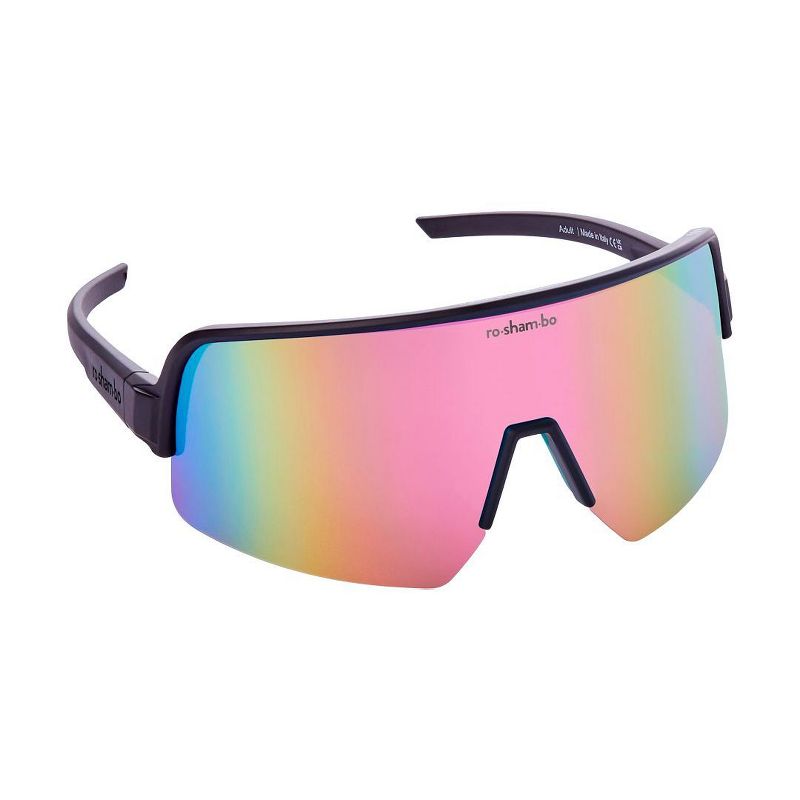 Roshambo's Premium Wraparound Flexible Youth Sunglasses | Made in Italy | Polarized Mirror UV400 lens | Slip Grip 3-Pack and Carrying Sleeve Included!