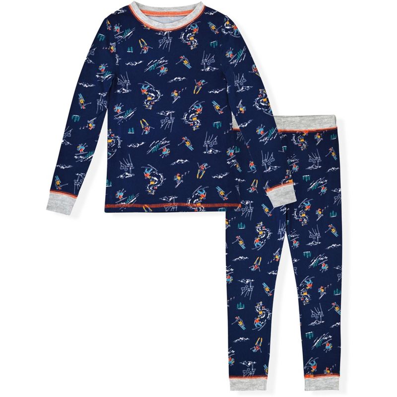 Sleep On It Boys 2-Piece Super Soft Jersey Long Sleeve Snug-Fit Pajama Set - Toddler Pajamas to Boys Pajama Sets