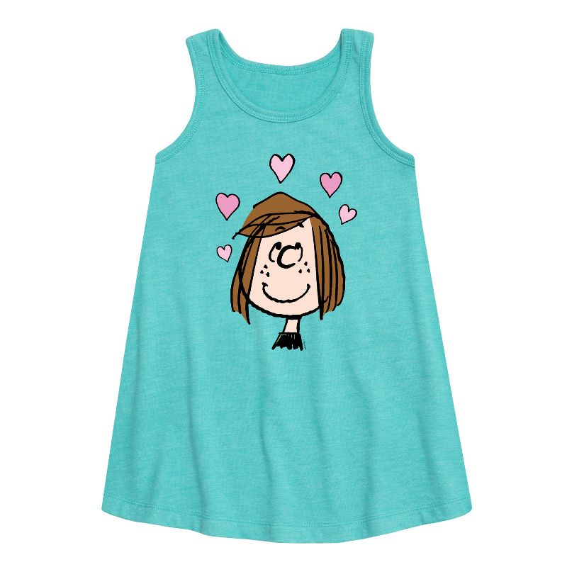 Girls' - Peanuts - Patty Valentines Graphic Sleeveless Aline Dress