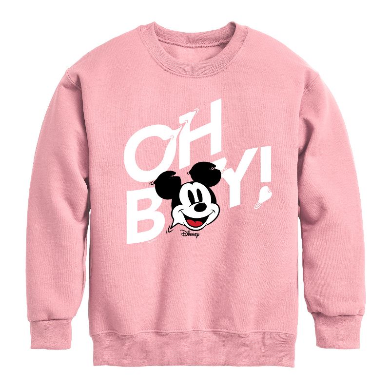Boys' - Disney - Mickey & Friends Graphic Long Sleeve Fleece Sweatshirt