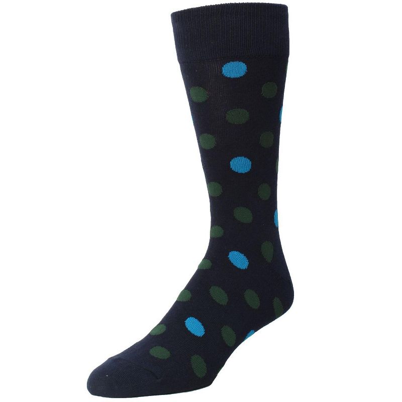 Memoi Boys' Spots and Dots Ribbed Cotton Crew Socks