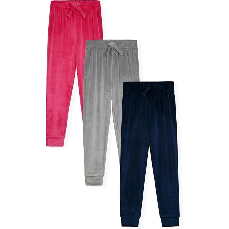 Studio 3 Little/Big Girl's 3-Pack Velour Jogger Sweatpants Sets